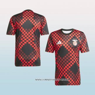 Camiseta Pre Partido del Benfica 25-26 Negro Rojo