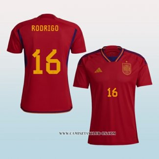 Camiseta Primera Espana Jugador Rodrigo 2022