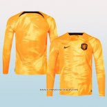 Camiseta Primera Paises Bajos 2022 Manga Larga