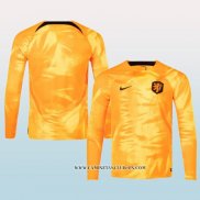 Camiseta Primera Paises Bajos 2022 Manga Larga