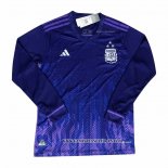 Camiseta Segunda Argentina 3 Estrellas 2022 Manga Larga