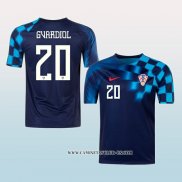 Camiseta Segunda Croacia Jugador Gvardiol 2022
