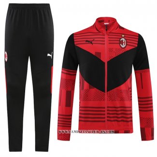 Chandal de Chaqueta del AC Milan 22-23 Rojo