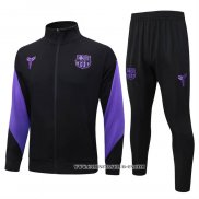 Chandal de Chaqueta del Barcelona Nino 25-26 Negro Purpura