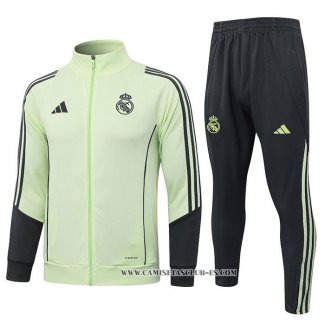 Chandal de Chaqueta del Real Madrid Nino 25-26 Verde Negro