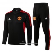 Chandal de Sudadera del Manchester United 22-23 Negro