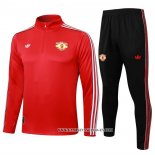 Chandal de Sudadera del Manchester United Nino 25-26 Rojo