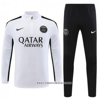 Chandal de Sudadera del Paris Saint-Germain Nino 23-24 Blanco