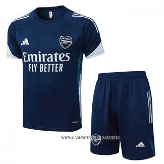 Chandal del Arsenal 25-26 Manga Corta Azul Gris - Pantalon Corto