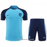 Chandal del Atletico Madrid 22-23 Manga Corta Azul - Pantalon Corto