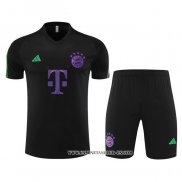 Chandal del Bayern Munich 23-24 Manga Corta Negro - Pantalon Corto