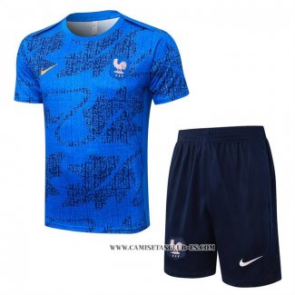 Chandal del Francia 25-26 Manga Corta Azul - Pantalon Corto