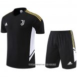 Chandal del Juventus 22-23 Manga Corta Negro - Pantalon Corto