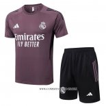 Chandal del Real Madrid 25-26 Manga Corta Purpura - Pantalon Corto