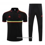 Conjunto Polo del Ajax 22-23 Negro