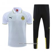 Conjunto Polo del Borussia Dortmund 22-23 Blanco y Verde