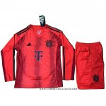 Camiseta Primera Bayern Munich Nino 24-25 Manga Larga