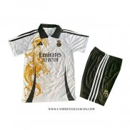 Camiseta Real Madrid Dragon Nino 25-26 Blanco