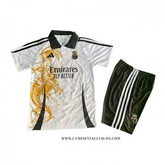 Camiseta Real Madrid Dragon Nino 25-26 Blanco