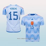 Camiseta Segunda Espana Jugador Yeremi 2022