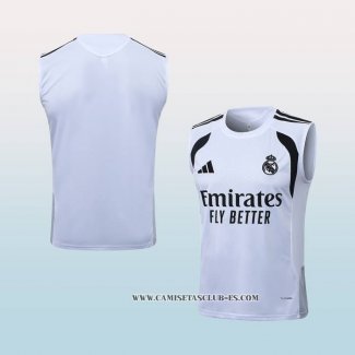 Camiseta de Entrenamiento Real Madrid 25-26 Sin Mangas Blanco