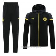 Chandal con Capucha del Borussia Dortmund 24-25 Negro