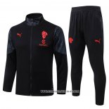 Chandal de Chaqueta del AC Milan Nino 25-26 Negro