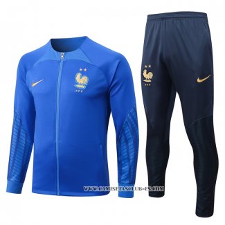 Chandal de Chaqueta del Francia 22-23 Azul