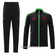 Chandal de Chaqueta del Manchester United 21-22 Negro