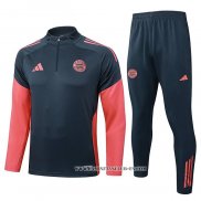 Chandal de Sudadera del Bayern Munich Nino 25-26 Gris Naranja