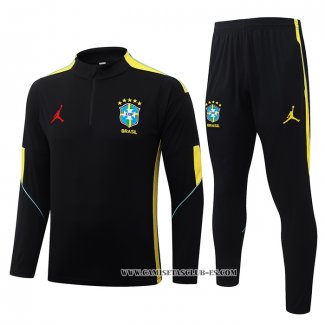 Chandal de Sudadera del Brasil 26-27 Amarillo Negro