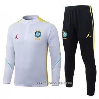 Chandal de Sudadera del Brasil Nino 26-27 Blanco