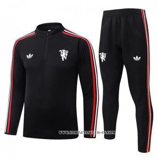 Chandal de Sudadera del Manchester United 26-27 Negro