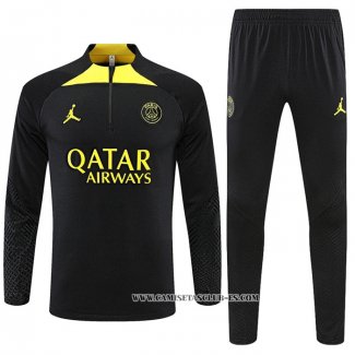 Chandal de Sudadera del Paris Saint-Germain Jordan 22-23 Negro