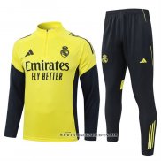 Chandal de Sudadera del Real Madrid Nino 25-26 Amarillo