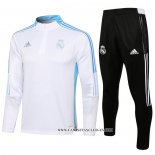 Chandal de Sudadera del Real Madrid Nino 21-22 Blanco