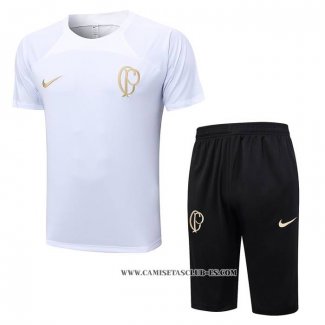 Chandal del Corinthians 23-24 Manga Corta Blanco - Pantalon Corto