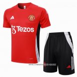 Chandal del Manchester United 24-25 Manga Corta Rojo - Pantalon Corto