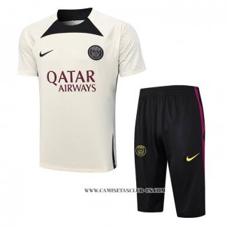 Chandal del Paris Saint-Germain 23-24 Manga Corta Albaricoque - Pantalon Corto