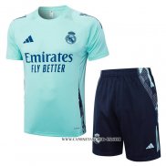 Chandal del Real Madrid 24-25 Manga Corta Verde - Pantalon Corto