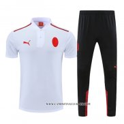 Conjunto Polo del AC Milan 22-23 Blanco