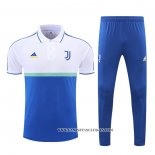 Conjunto Polo del Juventus 22-23 Blanco y Azul