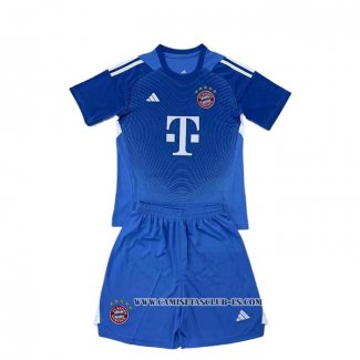 Camiseta Bayern Munich Portero Nino 25-26 Azul