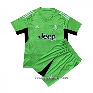 Camiseta Juventus Portero Nino 23-24 Verde