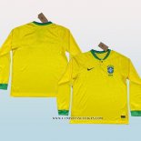 Camiseta Primera Brasil 2022 Manga Larga