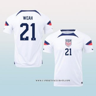 Camiseta Primera Estados Unidos Jugador Weah 2022