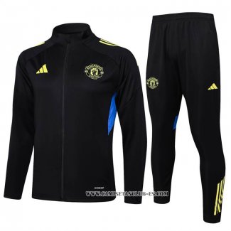 Chandal de Chaqueta del Manchester United Nino 25-26 Amarillo Negro