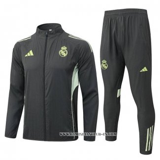 Chandal de Rompevientos del Real Madrid 25-26 Gris Verde