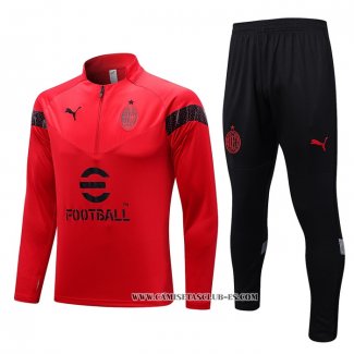 Chandal de Sudadera del AC Milan 22-23 Rojo