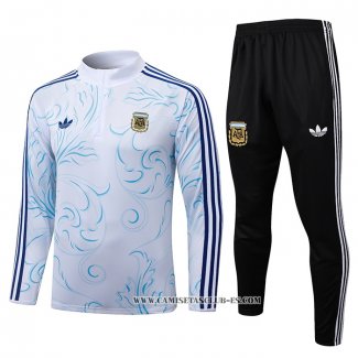Chandal de Sudadera del Argentina Nino 26-27 Blanco